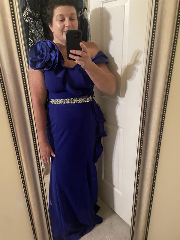 I added the rhinestone belt. It is NOT included with the dress.
