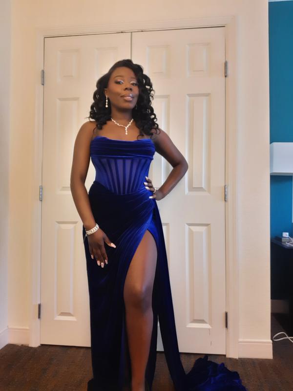 macy's blue velvet dress BCBG Generation GV02D01 - Short Crepe A-Line Dress main image 0