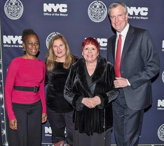 Celebrating the holiday at Gracie Mansion with my daughter