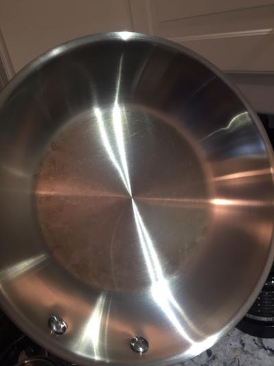 discoloration after using high heat on a smooth top electric stove