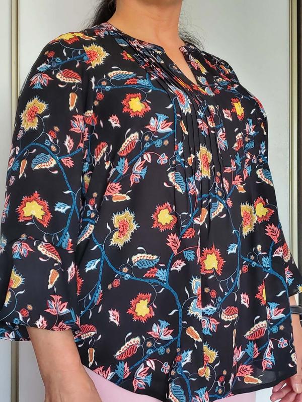 売れ筋商品|||スタイルアンドコー カットソー トップス レディース Plus Size Printed Pintuck Blouse, Exclusively at Macy's Floral Hampton Style & Co Plus Size Morning Glories Pintuck Top