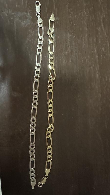 Men’s Figaro Link Chain Bracelet in 18k Gold-Plated Sterling Silver or Sterling Silver