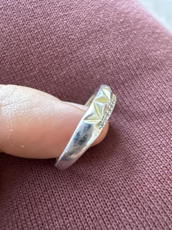 Sterling Silver 14K Gold Plated and Clear Cubic Zirconia 2-Row Modern ...