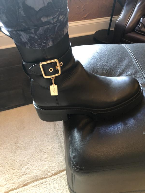 COACH Women's Lacey Buckled Lug Sole Engineer Boots - Macy's COACH Women's Lacey Buckled Lug Sole Engineer Boots - Macy's