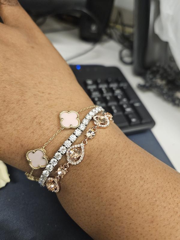 Pear-Shape Crystal Orbital Flex Bracelet
