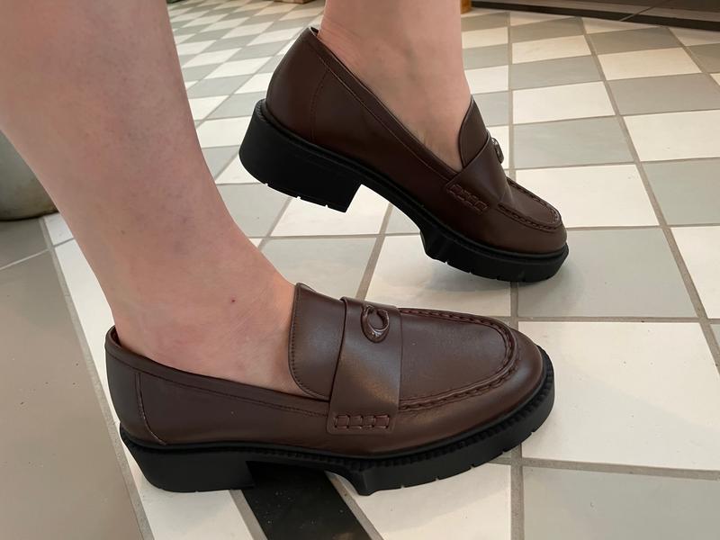 Footwear Coach Grand Lug Sole Loafer COACH Women's Leah Platform