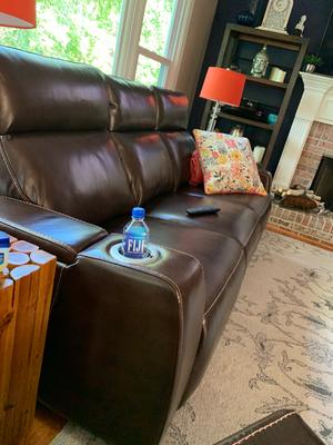 Furniture CLOSEOUT Oaklyn 84 Leather Sofa With Power Recliners Power Headrests USB Power Outlet and Drop Down Table Macy s