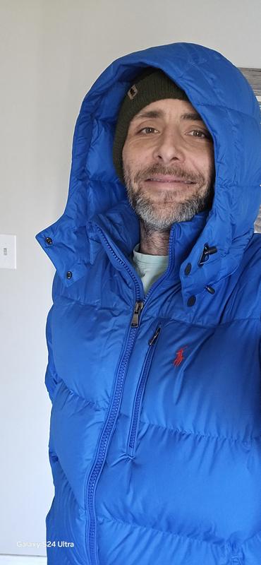 Polo Ralph Lauren Men's Down Jacket, Quarter-Zip Pullover