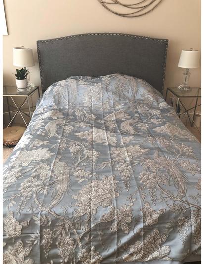 Bedding in natural light.