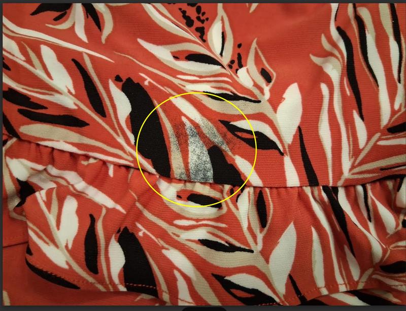 Pictures of black smudge on sleeve
