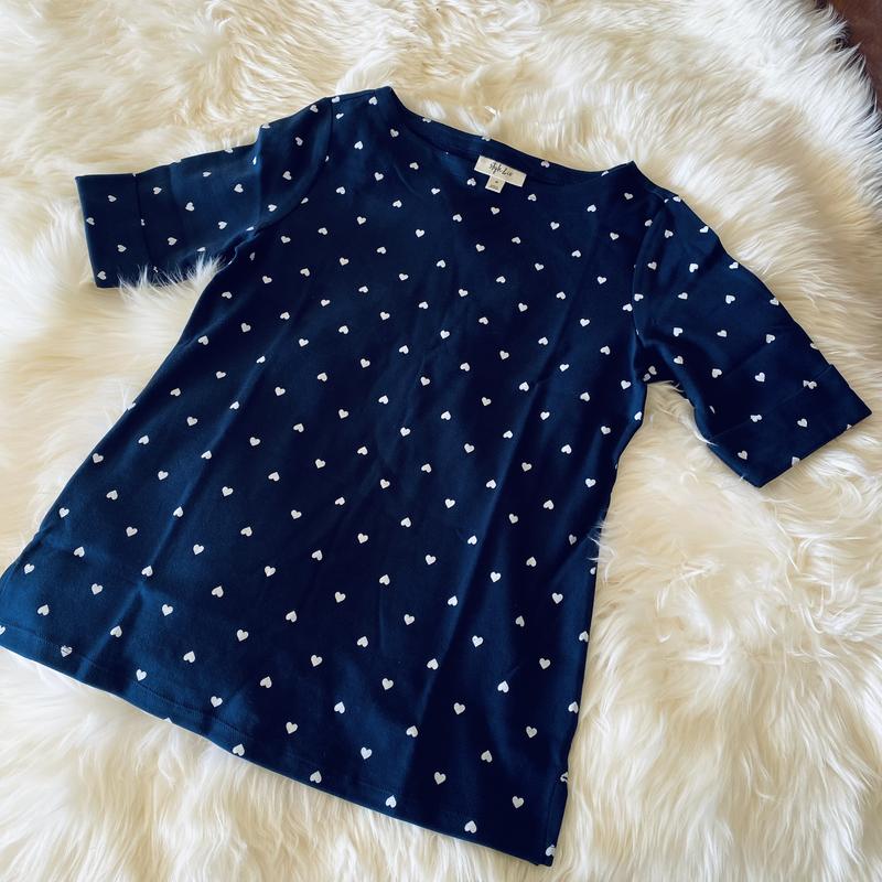 売れ筋商品|||スタイルアンドコー カットソー トップス レディース Petite Printed Elbow-Sleeve Knit Top, Exclusively at Macy's Peach Berry Combo Style & Co Petite Printed Elbow-Sleeve Knit Top, Exclusively