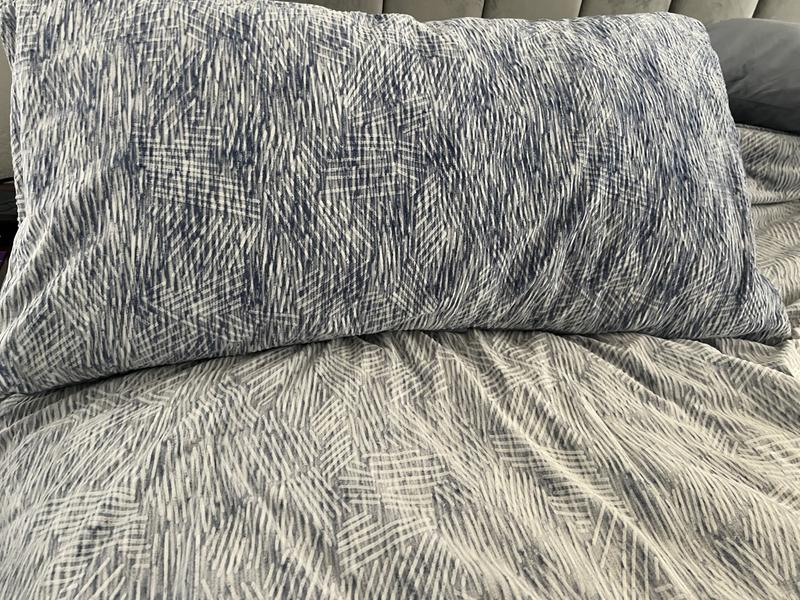 The pillow cases are darker than what is shown in picture.  It’s a small thing but noticeable. I still like the set very much and would order again.