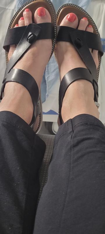 Franco Sarto Women s Glenni Hidden Adjustable Strap Flat Sandals Macy s