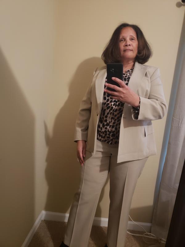 Le Suit Plus Size Single-Button Pants Suit - Macy's