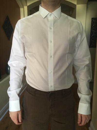 Front of shirt, unlaundered