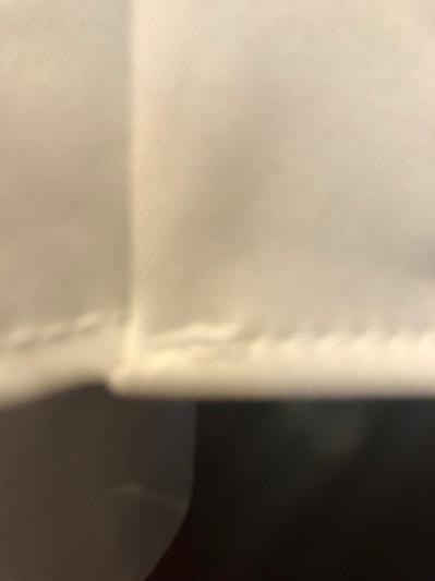 Front--sides not quite meeting up at hem