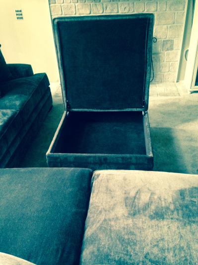 Here is a picture of the ottoman opened up to see storage size, etc...