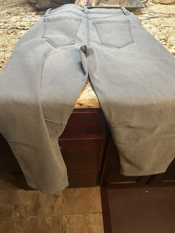 INC HW Barrel Jean Rhinestone Front - Plain back