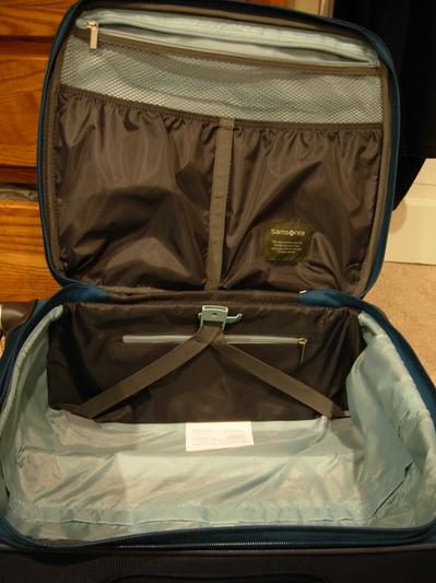 Inside of suitcase
