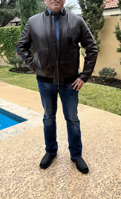 New Leather Bomber Jacket