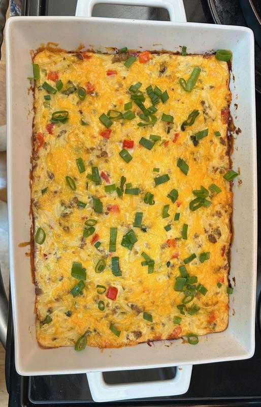 Breakfast casserole in Lasagna Baker