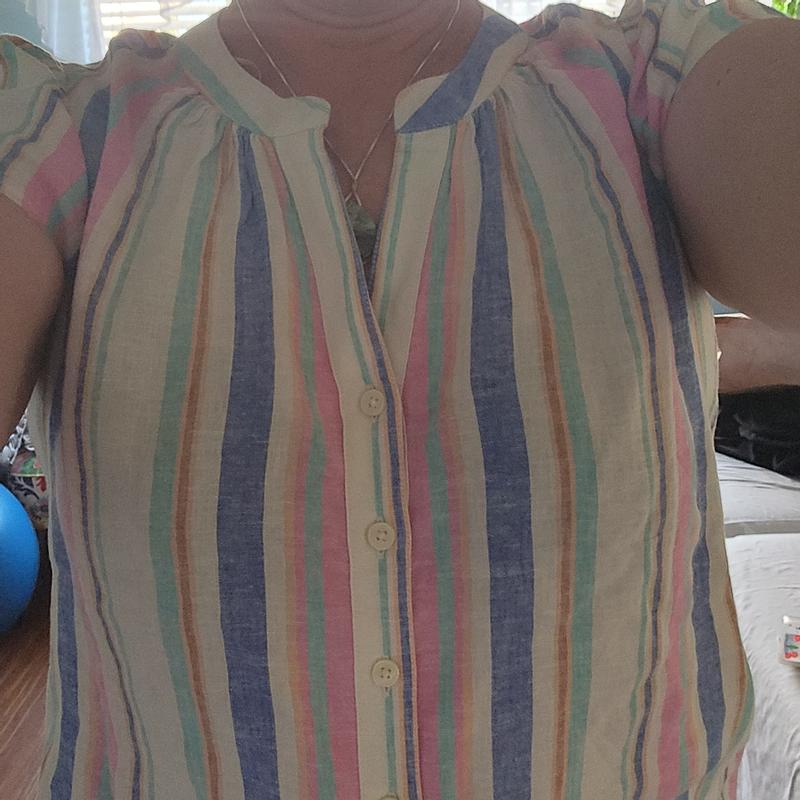 Mayoral Printed Flutter Sleeve Top