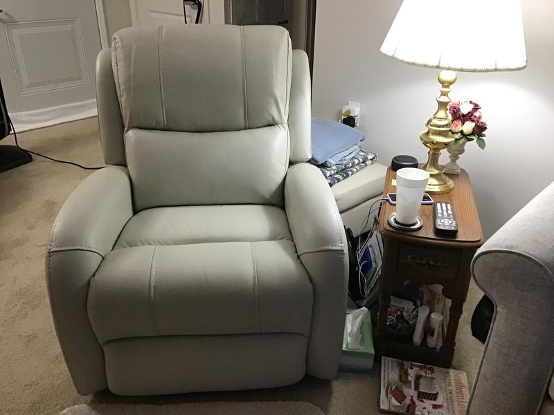 Furniture Leiston Leather Dual Power Recliner with USB Power Outlet Macy s