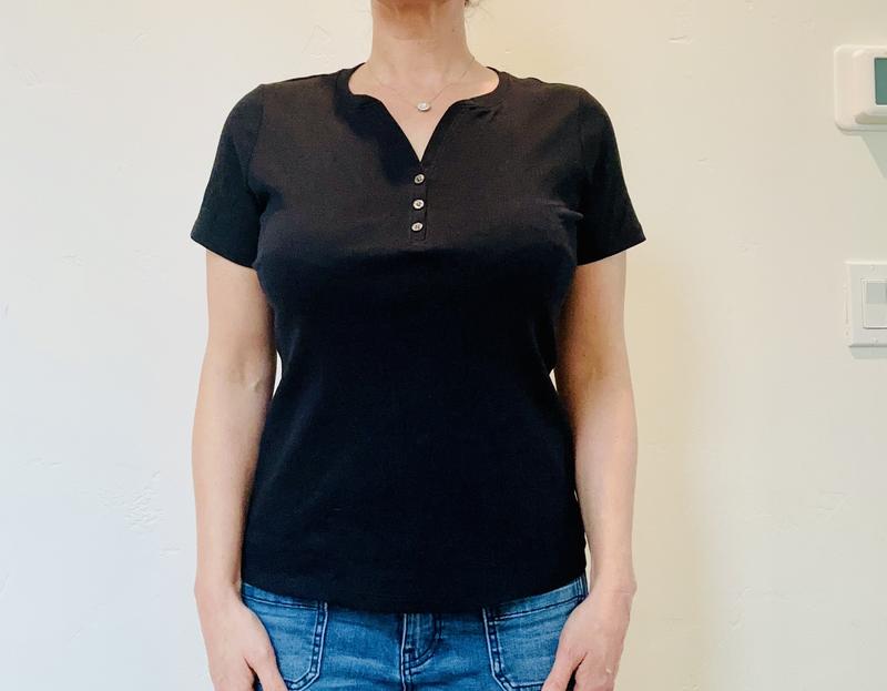 Karen Scott Short Sleeve Henley Top, Created for Macy's - Macy's
