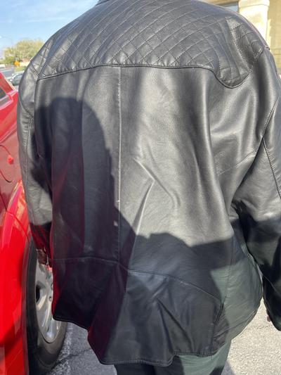 Black leather jacket