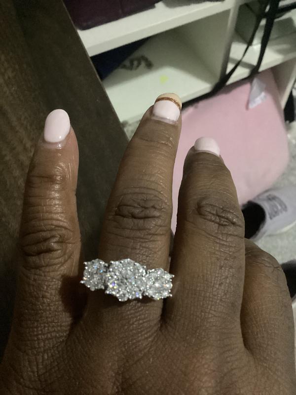 Lab-Grown Diamond Three Stone Ring (2 ct. t.w.) in Sterling Silver