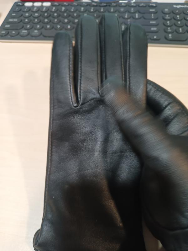 Leather Cashmere Blend Lined Basic Tech Tip Gloves
