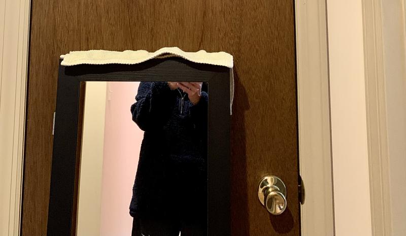 Front view with top zipped some