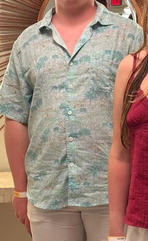 Sophft TOmmy Bahama Palm Tree Print button down short