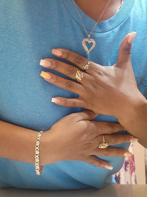 Diamond Love Ring (1/10 ct. t.w.) in 14k Gold-Plated Sterling Silver