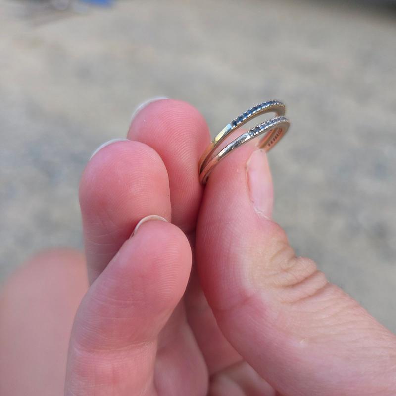Customer photo for "Beautiful rings but gold doesn't last"