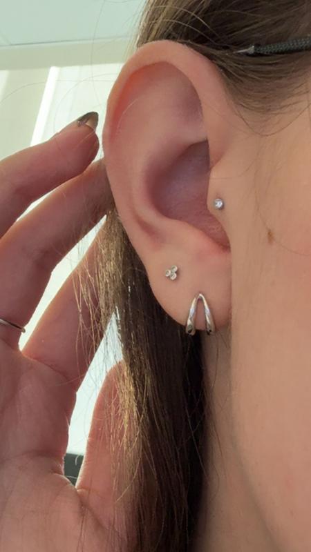 Customer photo for "My favorite pair of earrings EVER"