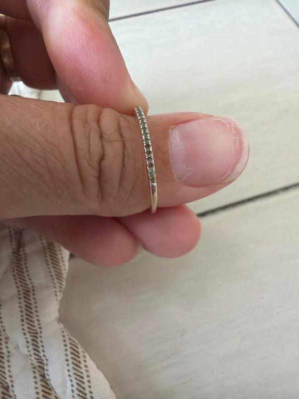 Customer photo for "August birthstone stacking ring"