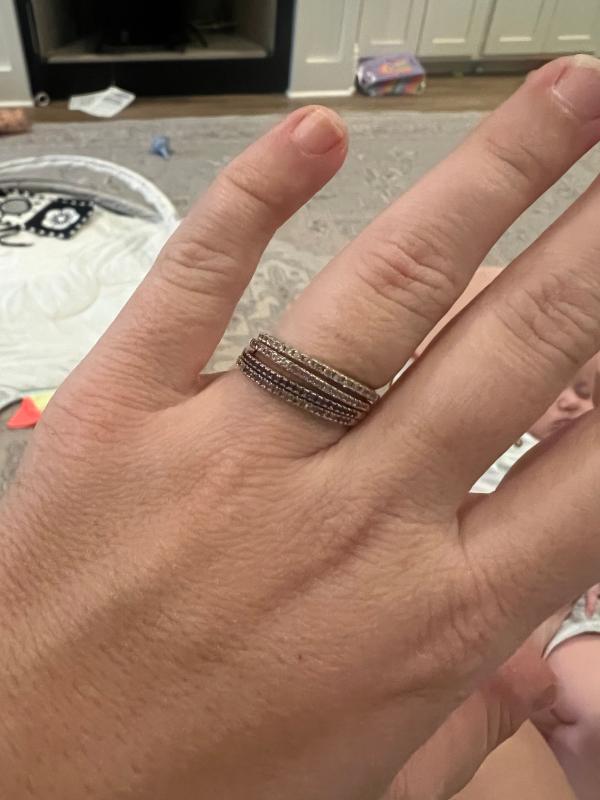 Customer photo for "Perfect birthstone stack"