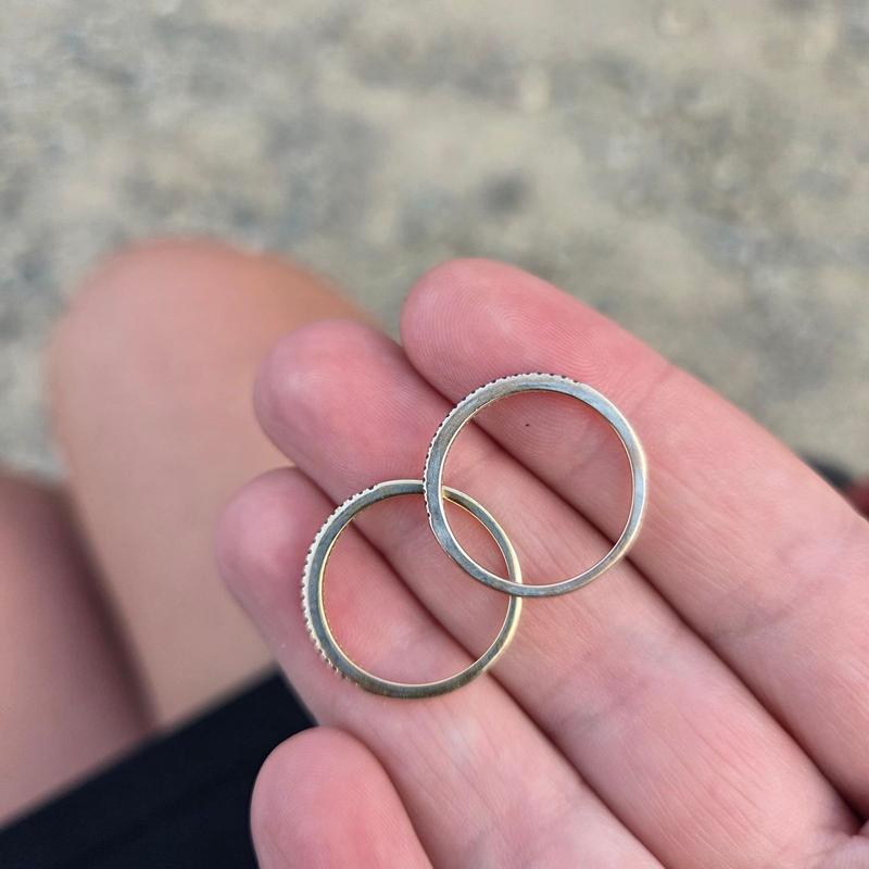 Customer photo for "Beautiful rings but gold doesn't last"