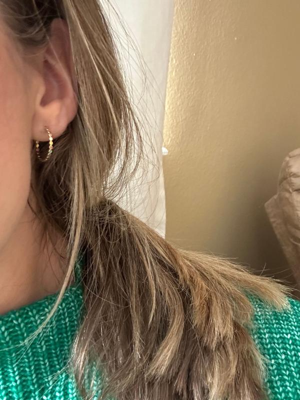 Customer photo for "My new favorite earrings!"