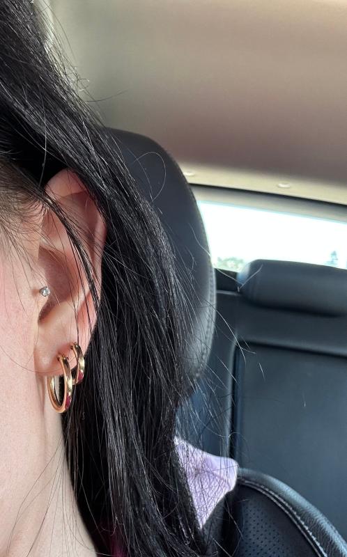 Customer photo for "Love these for an every day look but they do snag!"