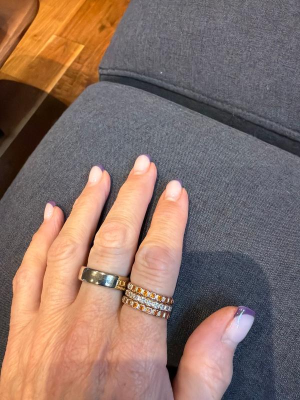 Customer photo for "My 3 sons birthstone stack"