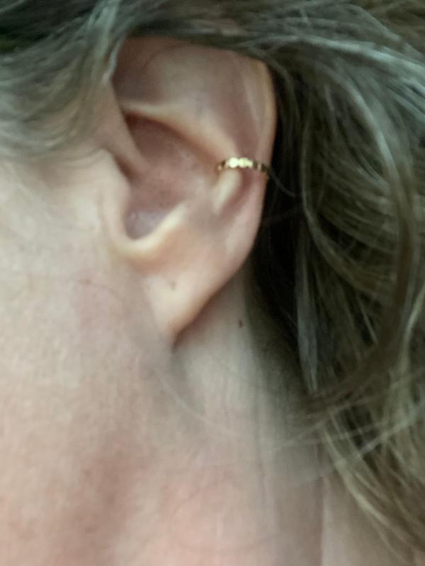 Customer photo for "Poppy ear cuff"