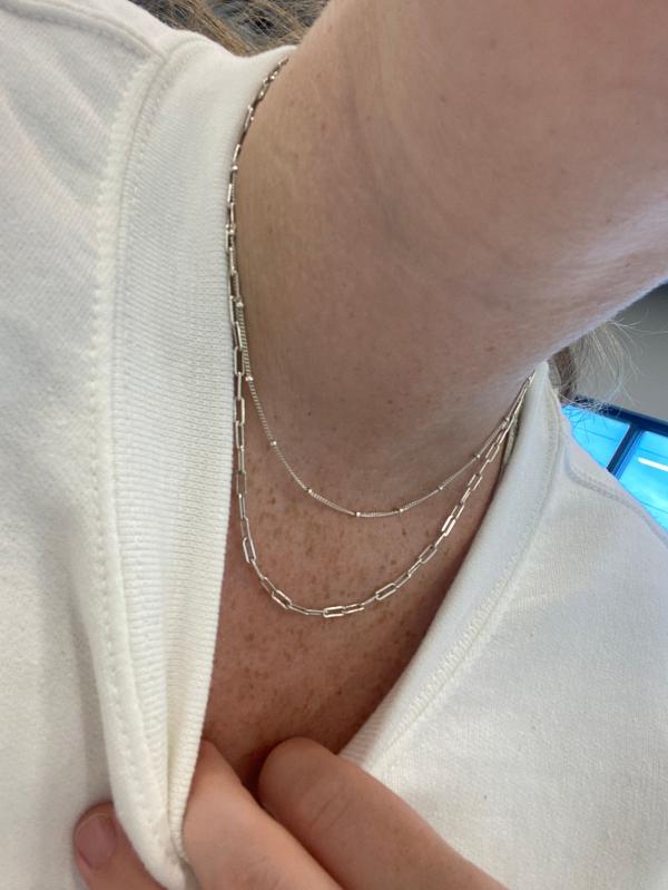 Customer photo for "Dainty Necklace That Matches Every Outfit!"