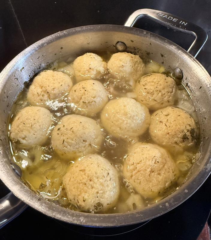 Matzo ball and chicken soup