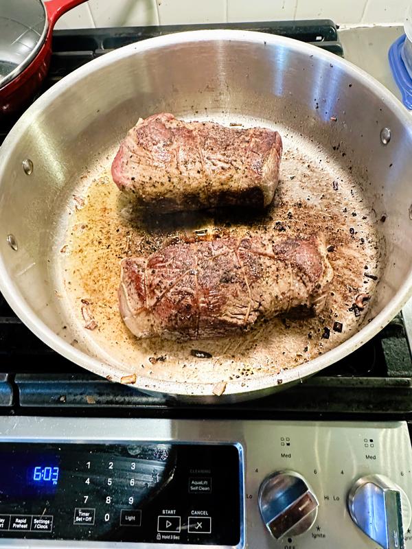 Paella and tenderloin of beef