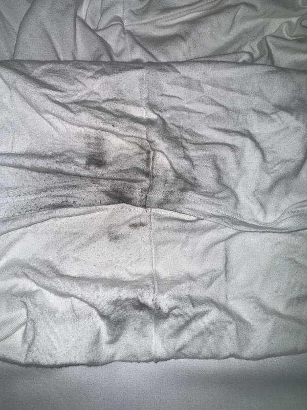 Customer photo for "Color transfers to clothing"