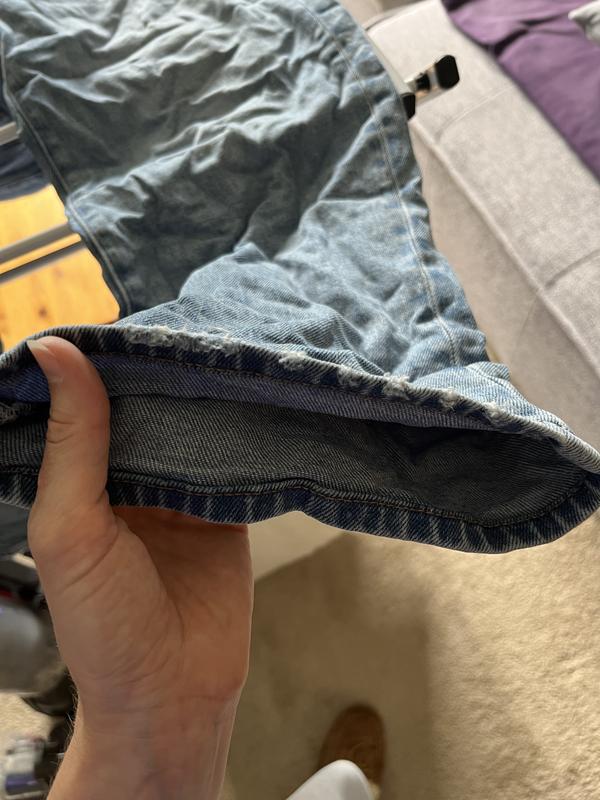 Customer photo for "Poor quality; pants started fraying after one wash"