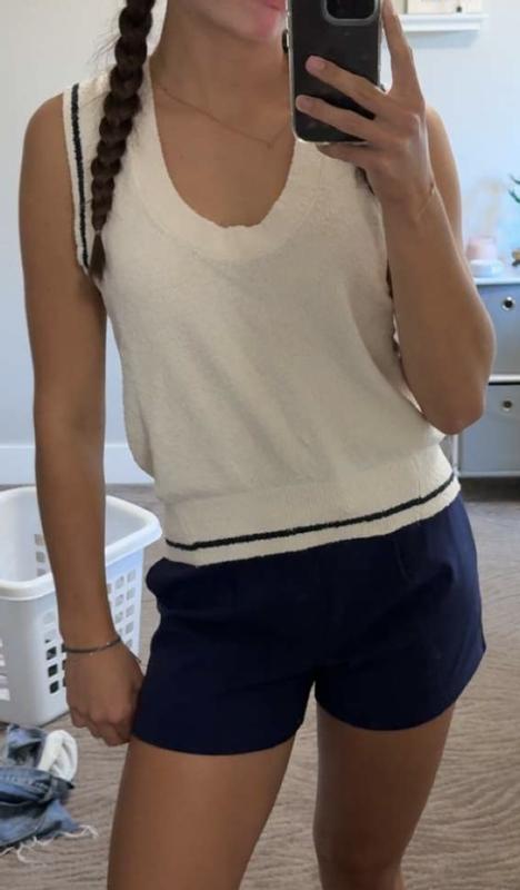 Bouclé-Knit Sweater Tank