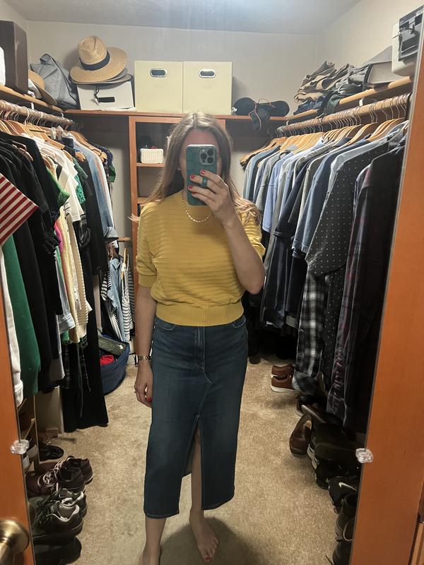 Textural-Stitch Cotton Sweater